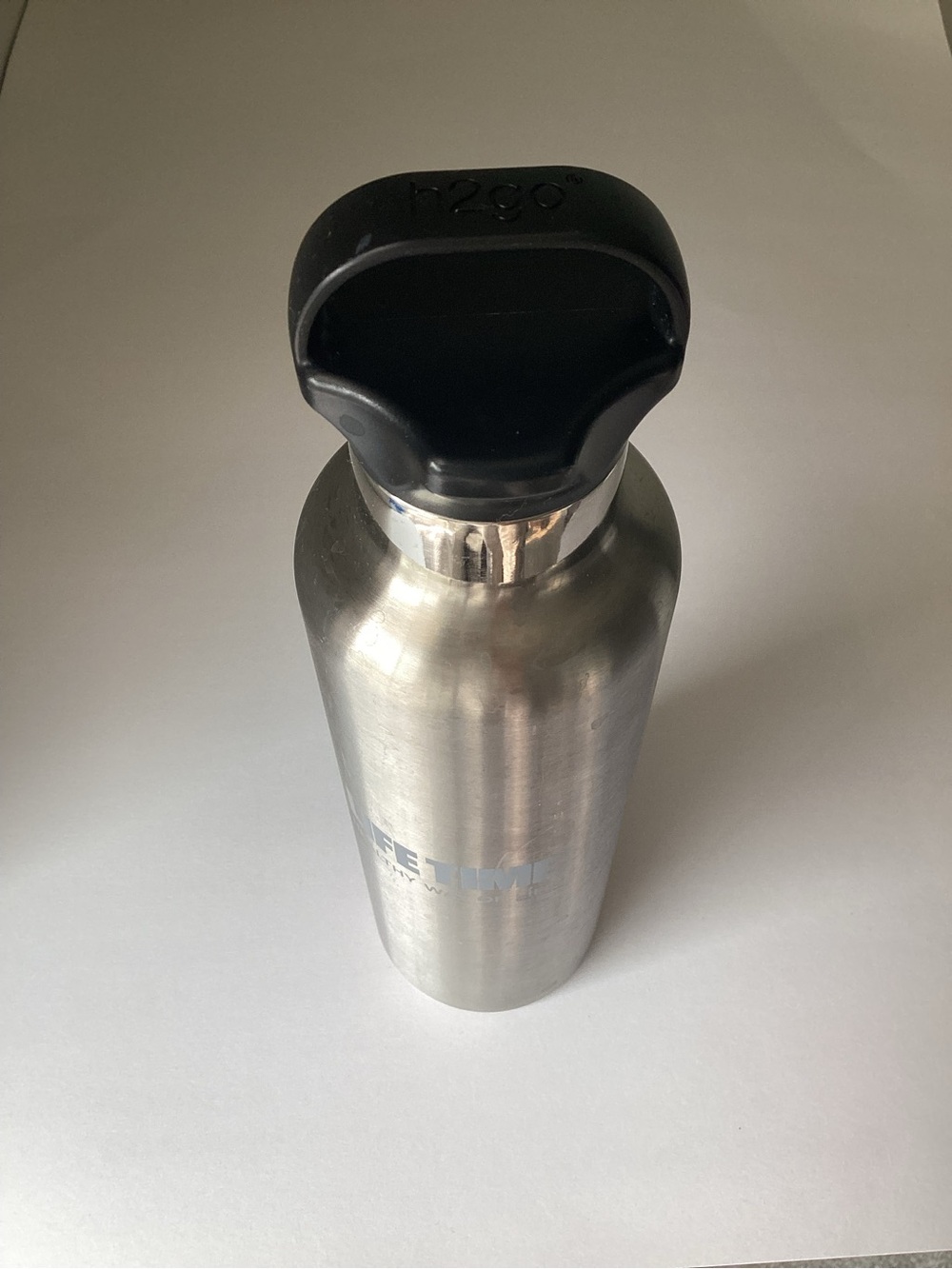 Stainless Steel Water Bottle with Black Flip Cap